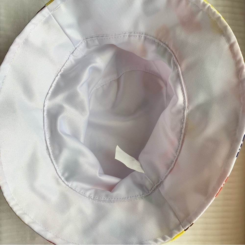 Smirnoff Vodka All Over Logo Print Bucket Hat Promo Party Colorful Rainbow White - Picture 7 of 10